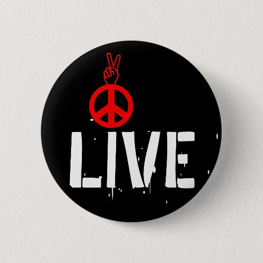 Levende vrede - aardbeivelden NYC Ronde Button 5,7 Cm (Voorkant)