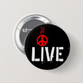 Levende vrede - aardbeivelden NYC Ronde Button 5,7 Cm (Voorkant /achterkant)