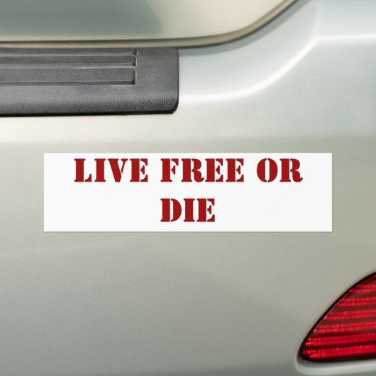 LEVENDE VRIJ OF DIE BUMPERSTICKER (Op auto)