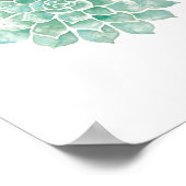 Levende Waterverven: blauw-groen Poster (Hoek)