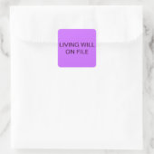 Levende wil op bestandskaartenlabel vierkante sticker (Tas)