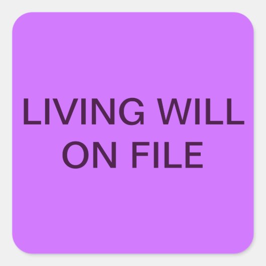 Levende wil op bestandskaartenlabel vierkante sticker (Voorkant)