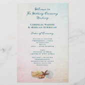 Levende Zeeen Betaalbare Wedding Program Sjabloon (Voorkant)