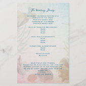 Levende Zeeen Betaalbare Wedding Program Sjabloon (Achterkant)