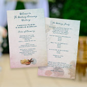 Levende Zeeen Betaalbare Wedding Program Sjabloon