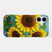 Levende zonnebloemen iPhone 16 hoesje (Achterkant horizontaal)