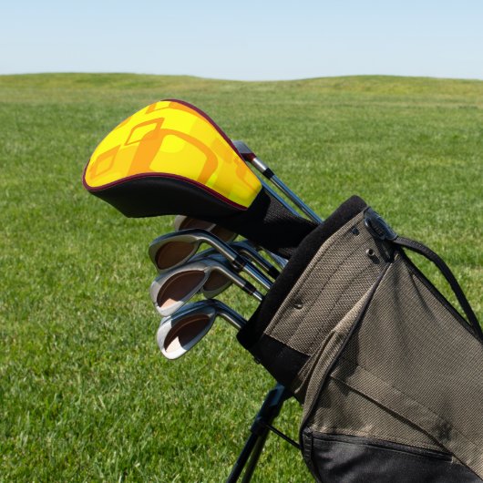 Levende Zonneschijnstroom – Moderne Abstracte Kuns Golfheadcover (Insitu)