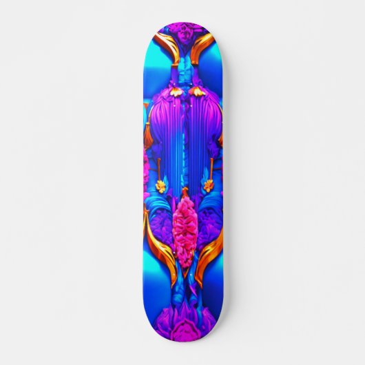 Levendig 3D digitaal kunstwerk Skateboard Deck (Voorkant)