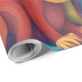 Levendig 3D Monkeys Wrapping Paper - Levendig en S Cadeaupapier (Rol Hoek)