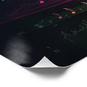 Levendig 3D-waterschilderij met wervelende patrone Perfect Poster (Hoek)