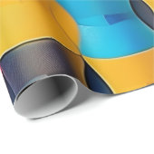Levendig 3D-Zandlopermodel Geometrisch Patroon Cadeaupapier (Rol Hoek)