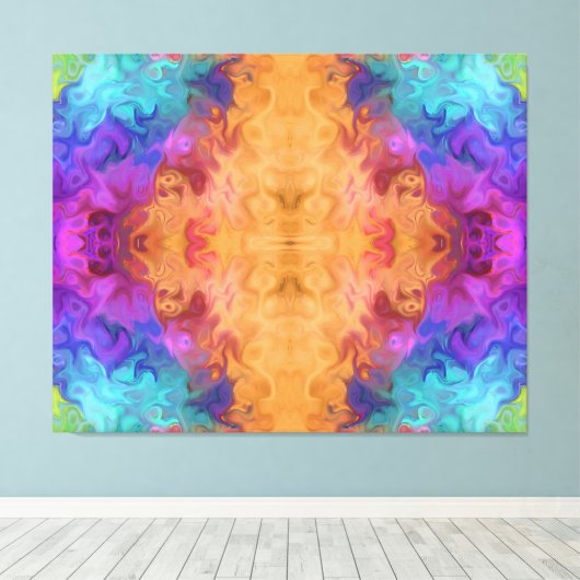 levendig abstract 25.77.A Canvas Afdruk (Insitu (Houten vloer))