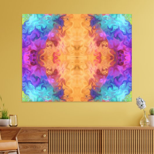 levendig abstract 25.77.A Canvas Afdruk (Insitu (Woonkamer))