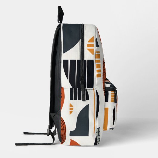 Levendig Abstract Afrikaans Patroon Bedrukte Rugzak (Links)