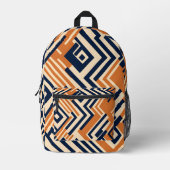 Levendig Abstract Afrikaans Patroon Bedrukte Rugzak (Voorkant)