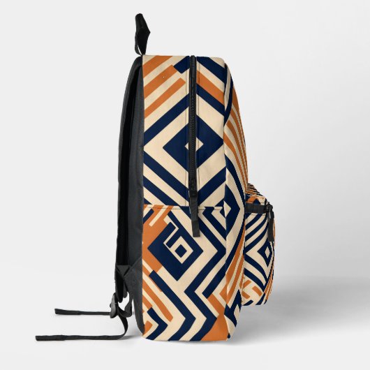 Levendig Abstract Afrikaans Patroon Bedrukte Rugzak (Links)