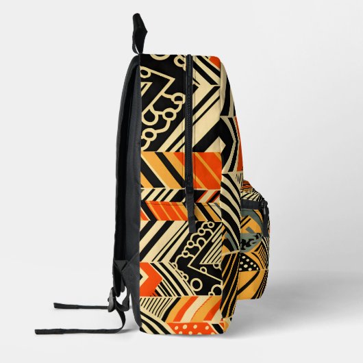 Levendig Abstract Afrikaans Patroon Bedrukte Rugzak (Links)