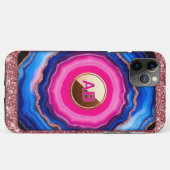Levendig Abstract Agaten Patroon met Glitterende Case-Mate iPhone Case (Achterkant (horizontaal))