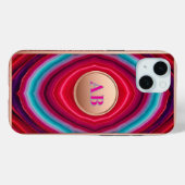 Levendig Abstract Agaten Patroon met Glitterende Case-Mate iPhone Case (Achterkant (horizontaal))