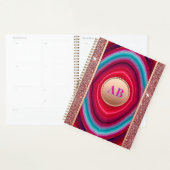 Levendig Abstract Agaten Patroon met Glitterende Planner (Display)