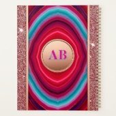 Levendig Abstract Agaten Patroon met Glitterende Planner (Achterkant)
