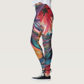 Levendig Abstract all-over-print T-shirt ontwerp Leggings (Links)
