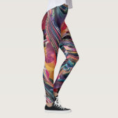 Levendig Abstract all-over-print T-shirt ontwerp Leggings (Rechts)