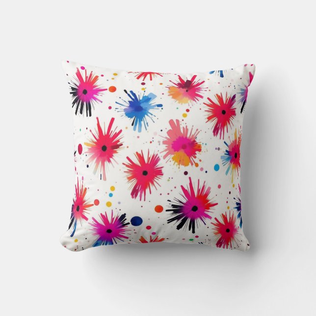 levendig Abstract barstpatroon Kussen (Voorkant)