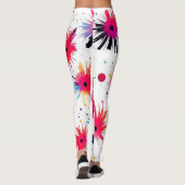 levendig Abstract barstpatroon Leggings (Achterkant)