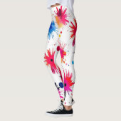levendig Abstract barstpatroon Leggings (Links)