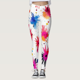 levendig Abstract barstpatroon Leggings