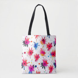 levendig Abstract barstpatroon Tote Bag