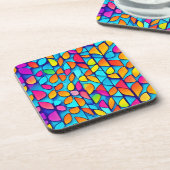 Levendig abstract blad barst bier onderzetter (Linkerzijde)