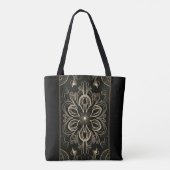 Levendig Abstract bloemengoud Tote Bag (Achterkant)