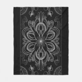 Levendig Abstract bloemgrijs Fleece Deken (Voorkant)