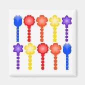 Levendig Abstract Bloemmotief Magneet (Voorkant)