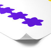 Levendig Abstract Bloemmotief Vierkant Poster (Hoek)