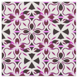 Levendig Abstract Bloempatroon Stof