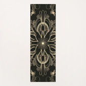 Levendig Abstract bloemzwart en goud Yogamat (Voorkant)