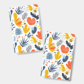 Levendig Abstract Botanisch Patroon Badge (Voor- en achterkant)