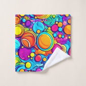 Levendig Abstract Bubbels artwork Bad Handdoek (Wasdoekje)