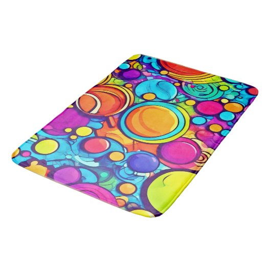 Levendig Abstract Bubbels artwork Badmat (Gekanteld)