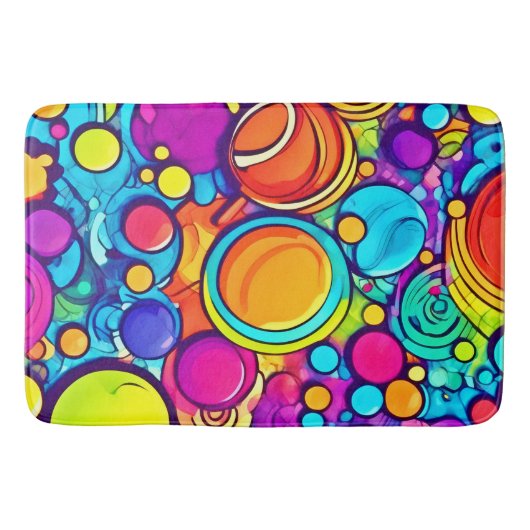 Levendig Abstract Bubbels artwork Badmat (Voorkant)