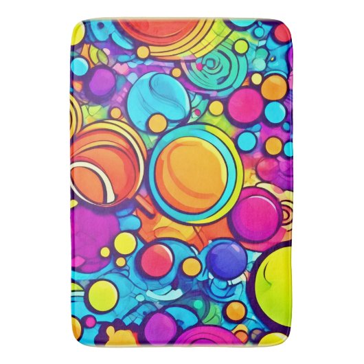 Levendig Abstract Bubbels artwork Badmat (Voorkant Verticaal)