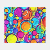 Levendig Abstract Bubbels artwork Fleece Deken (Voorkant (Horizontaal))
