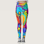 Levendig Abstract Bubbels artwork Leggings (Voorkant)