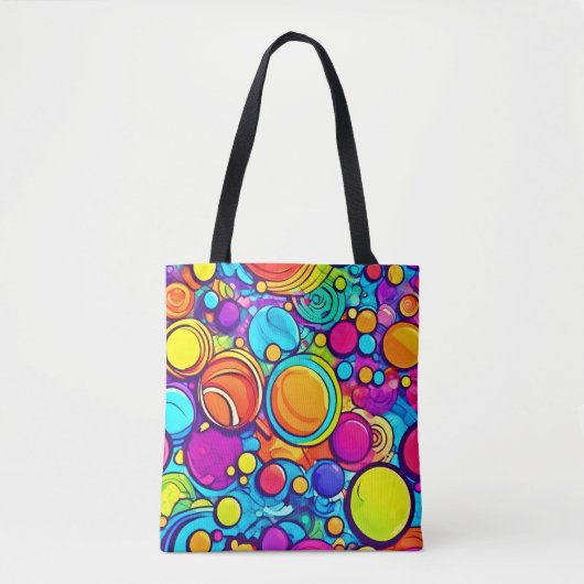 Levendig Abstract Bubbels artwork Tote Bag (Voorkant)