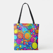 Levendig Abstract Bubbels artwork Tote Bag (Achterkant)