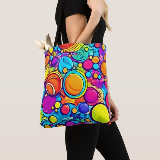 Levendig Abstract Bubbels artwork Tote Bag (Dichtbij)
