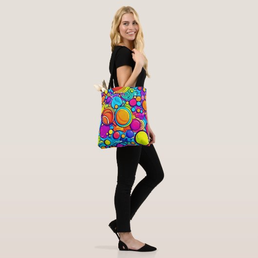 Levendig Abstract Bubbels artwork Tote Bag (Op model)